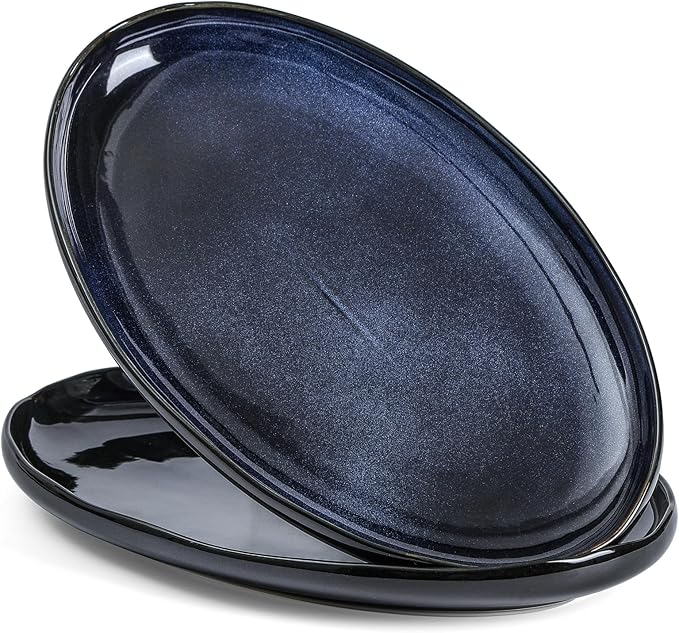 vicrays Serving Platter Ceramic Tray Plates Extra Large Oval 14.5 Inch Porcelain Dinner Plates Long Serving Dish Set Entertaining Party Restaurant Food Meat Sushi Fish Turkey Platter