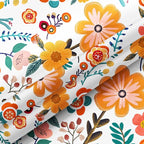 Bohemian Bathroom Curtain Colorful Boho Floral Print Beautiful Bright Polyester Fabric Cloth Shower Curtain for Bathroom Decoration, 72"x72"