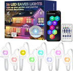 VCOKEN Permanent Outdoor Lights, 63.6ft with 36LED Outdoor Christmas Lights with App Control Remote, DIY Scene Modes Eaves IP65 Waterproof Light for Christmas, Holiday, Decor, Garden Decor