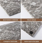Koville Natural Marble Cutting Board for Kitchen Pastry Bread, 12" x 8" Real Stone Slab Marble Cheese Board for Counter, Decorative Boards Serving Boards for Home Kitchen(Morocco-Zagora Gray)