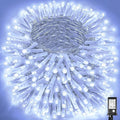 800 LED Christmas Lights Outdoor 262FT Christmas String Lights 8 Modes Clear Wire Waterproof Plug in Twinkle Fairy String Lights for Indoor Outdoor Home Party Garden Decoration, Cool White
