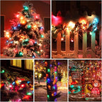Brightever C9 Battery Operated Christmas Lights, 70FT 100LED String Lights Battery Powered with Timer & 8 Lighting Modes, Indoor Outdoor Christmas Light for Patio Garden Decoration, Multicolor, 1-Pack