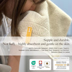 Highly Absorbent Organic Cotton Washcloths, Soft & Durable Face Towels, Made in Japan, Oeko-Tex Class 1 Certified, 7.1 x 7.1 inch, Ivory, Pack of 4 – Proof of Purity