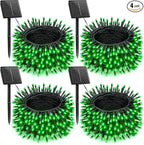 Brightown Solar Christmas Lights, 4 Pack Total 184FT 480 LED Solar String Lights Outdoor Waterproof Green Wire with 8 Modes, Solar Fairy Light for Garden Yard Patio Party Decors, Green
