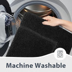 Bathroom Rugs 30" x 60", Non-Slip Extra Soft Absorbent Bath Rugs, Machine Washable Quick Dry Bath Mats for Bathroom Floor, Shower, Bathtub and Sink, Black
