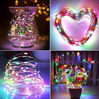 Joomer Battery String Lights, 4 Pack Total 64FT 200 LED Battery Operated String Light, Twinkle Fairy Lights with Timer for Home, Garden, Store, Party, Holiday, Indoor Decor (Multicolor)