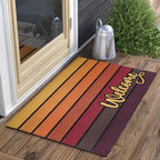 Bulijojo Sunset Orange Entrance Door Mat Large 17 x 30 Inch Entry Way Doormat Front Door Rug Outdoor Heavy Duty Welcome Mat, Non Slip Rubber Back Low Profile