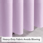 AmazerBath Light Purple Shower Curtain Waffle Textured, Lavender Shower Curtain Fabric Thick Heavy Duty 240GSM, Hotel Quality Bathroom Shower Curtains, Premium Polyester, 72 x 72 Inches