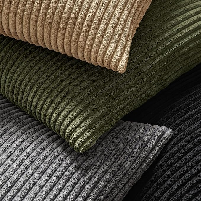 MIULEE Pack of 2 Pillow Covers Soft Soild Decorative Square Throw Pillow Covers Set Cushion Cases Pillowcases for Sofa Bedroom Car 20 x 20 Inch 50 x 50 Cm Olive Green