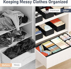 DIMJ Drawer Organizer Clothes Storage - 16 Pack Baby Dresser Organizer for Nursery, Foldable Drawer Dividers for Bedroom Closet Organization, Fabric Storage Bins for Socks, Underwears, Bras