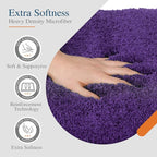 Walensee Large Bathroom Rug (24 x 36, Dark Purple) Extra Soft and Absorbent Shaggy Bath Mat Machine Washable Microfiber Non Slip Luxury Floor Mat