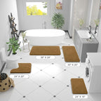 OLANLY Bathroom Rugs 30x20, Extra Soft Absorbent Chenille Bath Rugs, Rubber Backing Quick Dry, Machine Washable Bath Mats for Bathroom Floor, Tub and Shower, Home Decor Accessories, Ochre