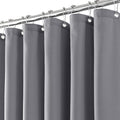 Linen Shower Curtain with 6 Hooks Modern Heavy Duty Washable Fabric Curtain Set Waterproof Thick Cloth Shower Curtains for Bathroom Bathtub Washable, W36*L70, Grey