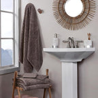 SKL Home CloudSoft Cotton Luxury Hand Towel 2pc Set for Bath/Kitchen/Bar & Gift, Mink Brown