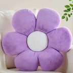 Flower Pillow Purple 15.74 inch Flower Shaped Throw Pillows Daisy Plush Pillow Floor Pillows Seat Cushion Cute Aesthetic Decorative Throw Pillows for Bed Home Sofa Chair Couch Decor