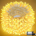 Christmas Lights Indoor, 132FT 400 LED Outdoor String Lights with 8 Modes Waterproof, Plug in Fairy Twinkle Lights Clear Wire for House Bedroom Patio Window Garden Wedding Decorations