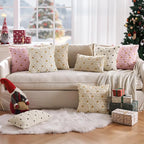 MIULEE Christmas Pillow Covers 18x18 Inch Set of 2, Cream White Christmas Tree Plush Faux Fur Pillowcases Soft Decorative Throw Pillow Cases for Couch, Sofa Living Room Winter Xmas Holiday Home Decor
