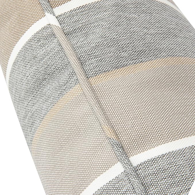 Outdoor Lumbar Pillows Water Resistant 12x20 inch,Decorative Throw Pillow Set of 2 with Insert,Hidden Zipper Headrests for Patio Furniture Sofa Couch Chair(Gray Stripe)