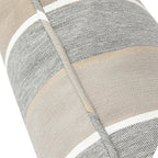 Outdoor Lumbar Pillows Water Resistant 12x20 inch,Decorative Throw Pillow Set of 2 with Insert,Hidden Zipper Headrests for Patio Furniture Sofa Couch Chair(Gray Stripe)
