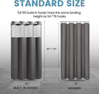 Charcoal Grey Stall No Hook Shower Curtain with Snap in Liner,230GSM Waffle Weave Shower Curtains for Bathroom,54W x 80H