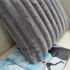 JOJUSIS Pack of 2 Faux Fur Plush Decorative Throw Pillow Covers Couch Cushion Case Soft Pillowcases (Grey, 16 x 16-Inch)