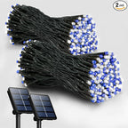 2 Pack Solar String Lights Outdoor, 200 LED Extra-Long 72FT Solar Powered Lights with 8 Lighting Modes, Waterproof Outdoor Lighting Decoration for Garden, Patio, Balcony, Xmas, Wedding, Party