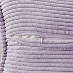 MIULEE Decorative Throw Pillow Covers for Couch Bed Livingroom 18x18 Inch Set of 2 Purple Boho Accent Throw Pllows Broadside Striped Patchwork Soft Corduroy Pillowcases