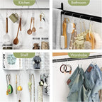 AmazerBath Chrome Shower Curtain Hooks Shower Curtain Rings, Simple Double Sided Shower Curtain Hooks Rust Proof, Smooth Glide Metal Shower Hooks for Shower Curtain Rod, 12 Pcs Shower Rod Hooks