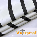 Boho Mid Century Leaf Shower Curtain Set,Arch Sun Design,Minimalistic Leaves Pattern,Waterproof and Luxurious Fabric-12 Hooks(Black-60" x 72")
