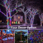 Joomer Battery Christmas Lights, 66ft 200LED Fairy Lights Battery Operated Timer 8 Modes Waterproof for Outdoor Home Garden Party Holiday Christmas Trees Decoration (Multicolor)