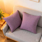 Throw Couch Pillow with Insert 18x18 Inches Set of 2 Square, Cute Modern Home Fall Decor for Living Room Sofa Bed Cushion Accent Case, Anthropologie Style Home Decor (Romantic Pink #P2-21)