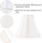 Cream Square Cut Corner Bell Lamp Shade Set of 2 Medium Lampshade 6.5``Top×13``Bottom×10.6``Hight(Spider) Vintage Lamp Shade for Table & Floor Lamp - Lampshade Replacement