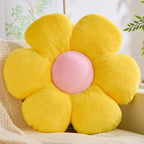 Yellow Flower Pillow 15.7 inch Flower Shaped Throw Pillows Daisy Plush Pillow Floor Pillows Seat Cushion Cute Aesthetic Decorative Throw Pillows for Bed Home Sofa Chair Couch Decor