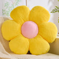 Yellow Flower Pillow 19.68 inch Flower Shaped Throw Pillows Daisy Plush Pillow Floor Pillows Seat Cushion Cute Aesthetic Decorative Throw Pillows for Bed Home Sofa Chair Couch Decor