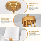 8-Lights 39" Rustic Industrial Pendant Light Gold Boho Rattan Chandelier Large Adjustable Pendant Lighting Fixtures for Living Room Kitchen Island Dining Room