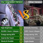 200 LED 66ft Christmas String Lights Indoor Outdoor, 8 Modes Christmas Fairy Lights with Timer & Momory, IP44 Waterproof Christmas Tree Lights for Xmas Patio Yard Fence Balcony Garden (Cool White)