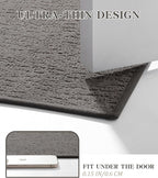 chakme Bathroom Rugs Mat 59x24, Ultra Thin Non Slip Bath Mat Quick Dry Absorbent Bath Mat for Bathroom Floor, (Dark Grey, 59"x24")
