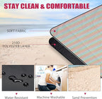 G GOOD GAIN Waterproof Picnic Blanket Portable with Carry Strap for Beach Mat or Family Outdoor Camping Party（Vibrant）