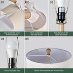 Farmhouse Lamps for Bedroom Set of 2, 28" VintageTable Lamps for Living Room with USB A+C Charging Ports, Touch Lamps for Nightstand, 2 Bulbs Included