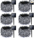 6 Pack Solar Chrismas Lights Outdoor, 285 FT Total 720 LED Solar String Lights for Outside with 8 Modes & Memory Function, Waterproof Twinkle Light for Xmas Tree Yard Party Decorations (Cool White)