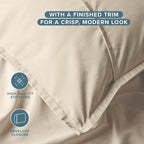 Bare Home King Pillow Sham Covers - Set of 2 - Premium 1800 Ultra-Soft Microfiber - Double Brushed - Stain & Fade Resistant - Bed Pillow Shams - Pillows Not Included (Set of 2, Sand)