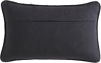 Boho Living Jada Premium Woven Design, Living Room Décor, Decorative Throw, (1) 12" x 20" Pillow Cover, Black