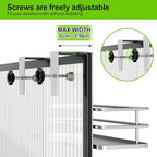 Orimade Adjustable Hanging Over the Shower Door Caddy with Hooks, Bathroom Organizer Shelf Storage Rack,No Drilling Rustproof Basket for Inside Shower, Sliver 3 Tier