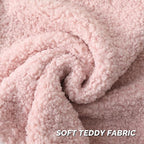 FUTEI Pink Throw Pillow Covers 26x26 Inch Set of 2,Furry Faux Fur Teddy Boucle Textured Cushion Covers,Soft Fluffy Decorative Euro Pillow Shams,Home Decor for Couch Bed Living Room Office Car