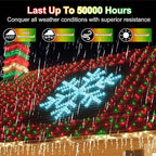1500 LED 470FT Christmas String Lights Outdoor, 12 Pro Modes and Timer Memory & Brightness, Plug in Waterproof Dark Green Wire Twinkle Light for for Xmas Yard Tree Wedding Party Decor (Red & Green)