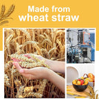 Rubtlamp Wheat Straw Dinnerware Sets, 16PCS Plastic Dinnerware Set for 4, Wheat Straw Plates and Bowls Sets, Unbreakable Dinnerware Plastic Microwave Safe Dishes Set for Kitchen&Camping