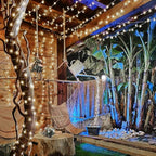 KNONEW Christmas String Lights Indoor Plug in,50FT 150LED Outdoor Waterproof Fairy Lights,8 Lighting Modes,Timer Memory Function for Bedroom Patio Balcony Party (Cool White)