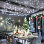 KNONEW Christmas String Lights Indoor Plug in,50FT 150LED Outdoor Waterproof Fairy Lights,8 Lighting Modes,Timer Memory Function for Bedroom Patio Balcony Party (Cool White)