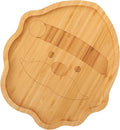 WILLKOMMEN Christmas Serving Tray, Bamboo Santa Claus Shaped Serving Platter, Charcuterie Board Serving Dishes 10" x 9" for Party Cookie Fruit Tray Cheese Board Plate