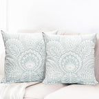Decorative Throw Pillow Covers Set of 2 Light Blue Retro Pillow Covers 20x20 inch Super Soft Short Plush Square Throw Pillows,Farmhouse Outdoor Boho Pillow Covers for Couch Living Room